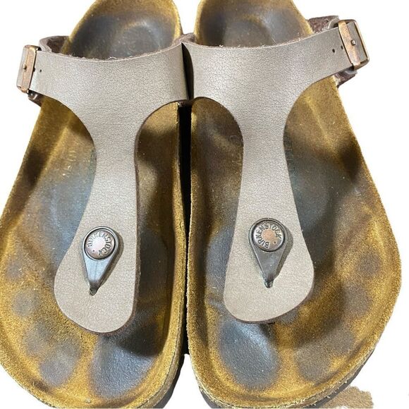Women's Birkenstock Gizeh Birko-Flor Brown Thong Sandals Size 37 - Picture 5 of 11